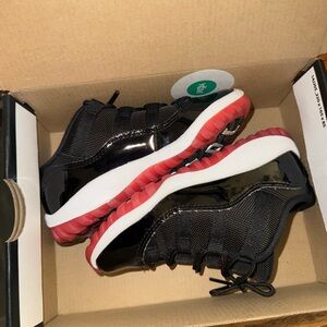 Jordan Kids Black and Red Sneakers